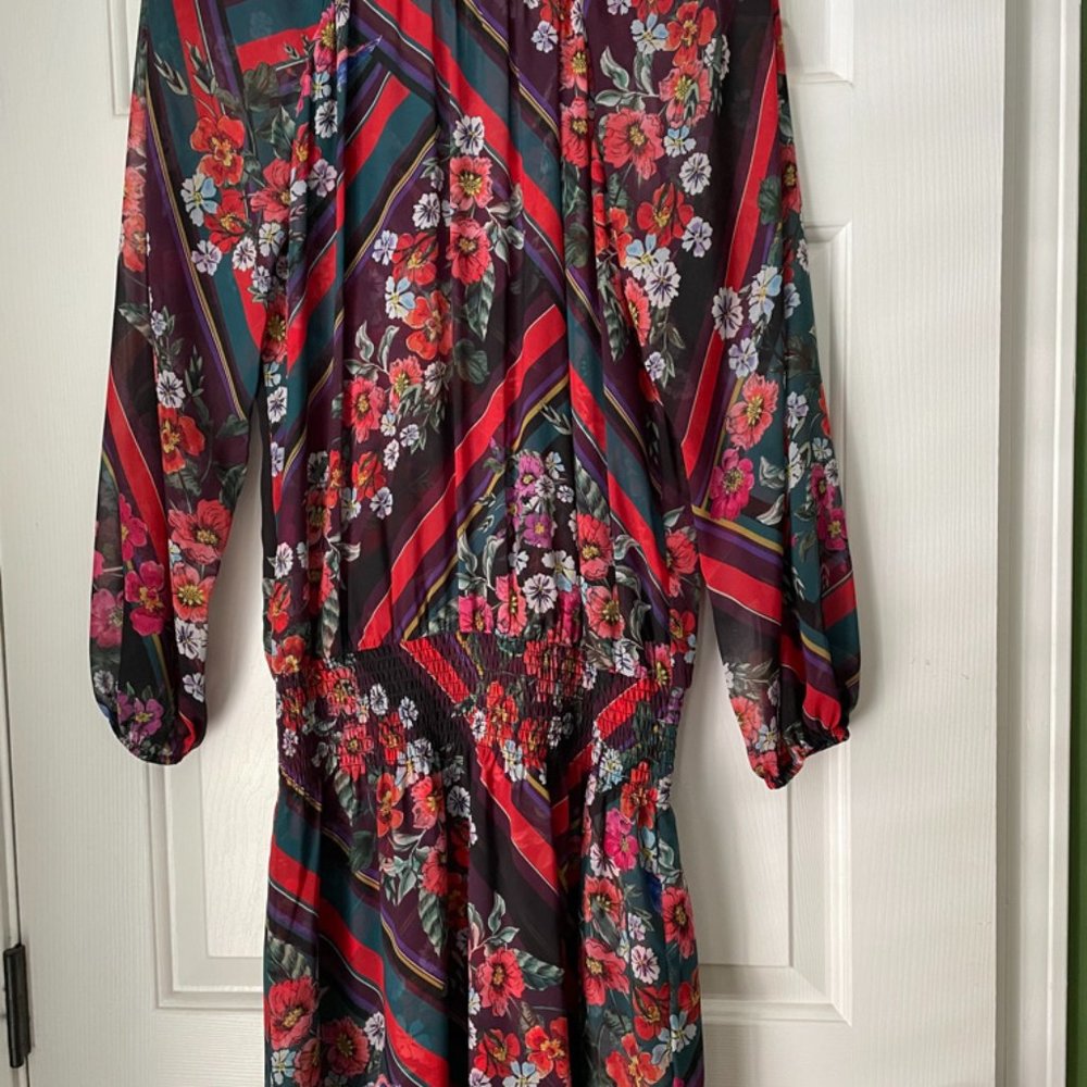 silk dress with elastic waist